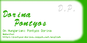 dorina pontyos business card